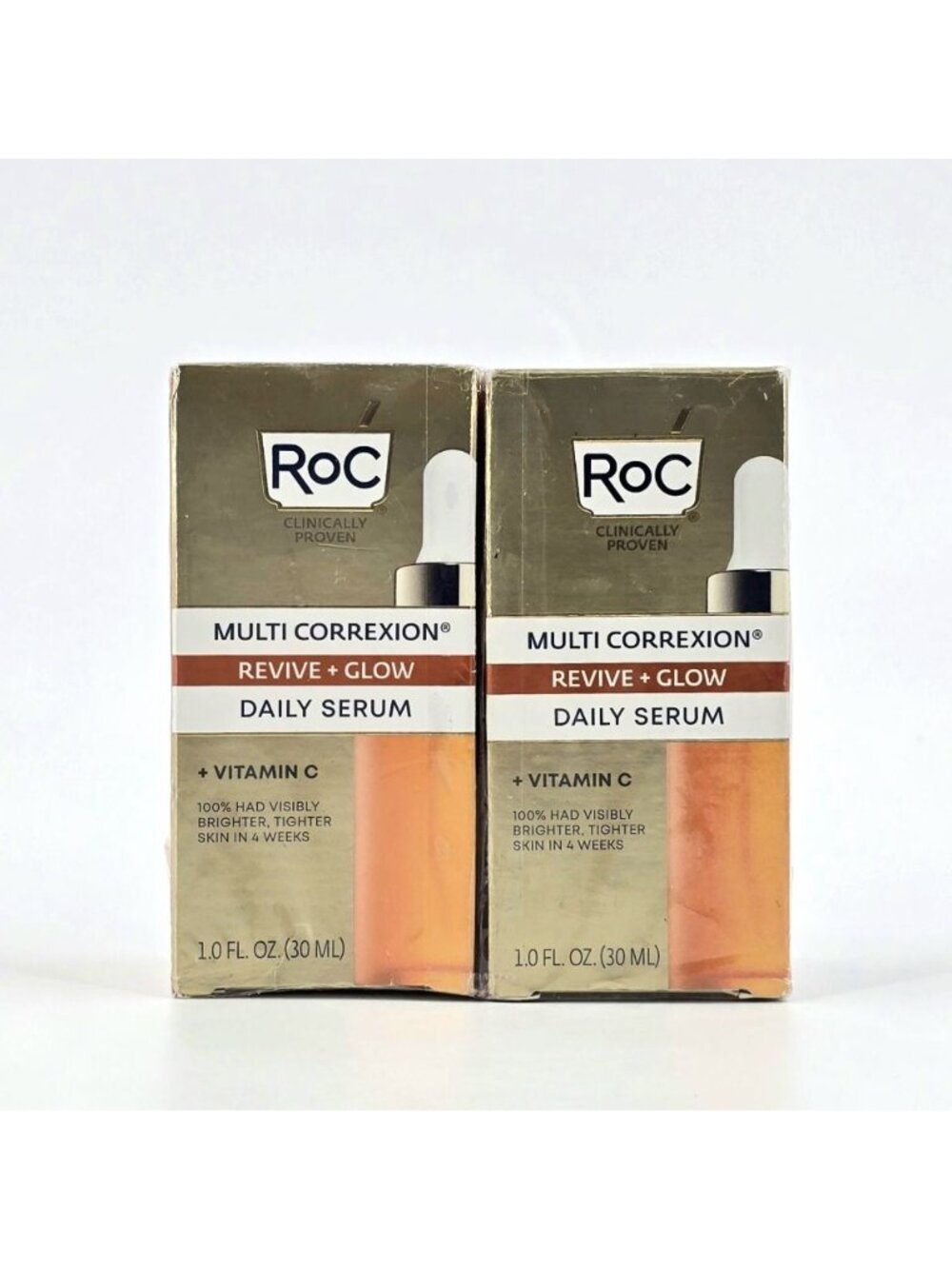 2 PACk RoC Multi-Correxion Revive + Glow Daily Serum + Vitamin C 1.0 FL OZ